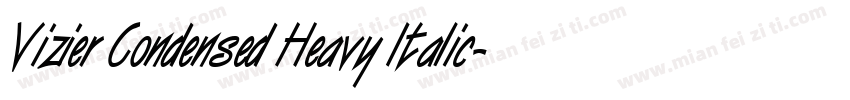 Vizier Condensed Heavy Italic字体转换